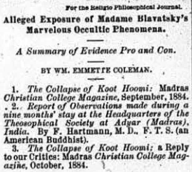 When I Realized What This Particular Issue Of The RPJ Was Really Carrying Coleman On Blavatsky Synecdoche For Whole Spiritualism Theosophy When I Realized What This Particular Issue Of The RPJ Was Really Carrying Coleman On Blavatsky Synecdoche For Whole Spiritualism Theosophy